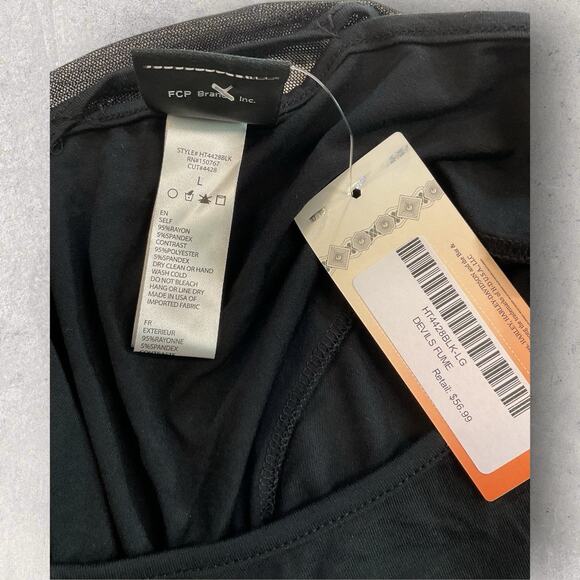 Harley‑Davidson Womens Large Devils Fume Embellished Mesh Back Tee Black - Picture 6 of 10